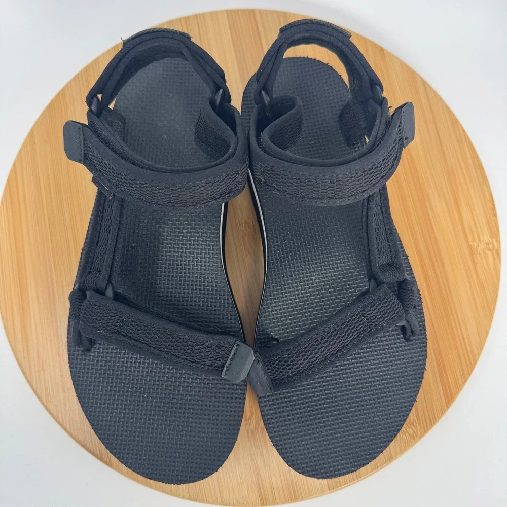 Teva Flatform Universal Mesh Print Black Platform Sandals 1102451 Womens 7 - Picture 11 of 11